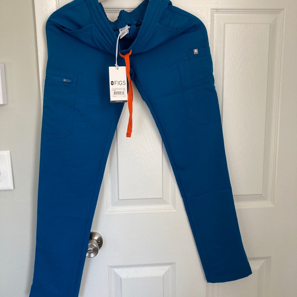 Figs Yola Skinny Scrub Pants XXS in Alps Blue